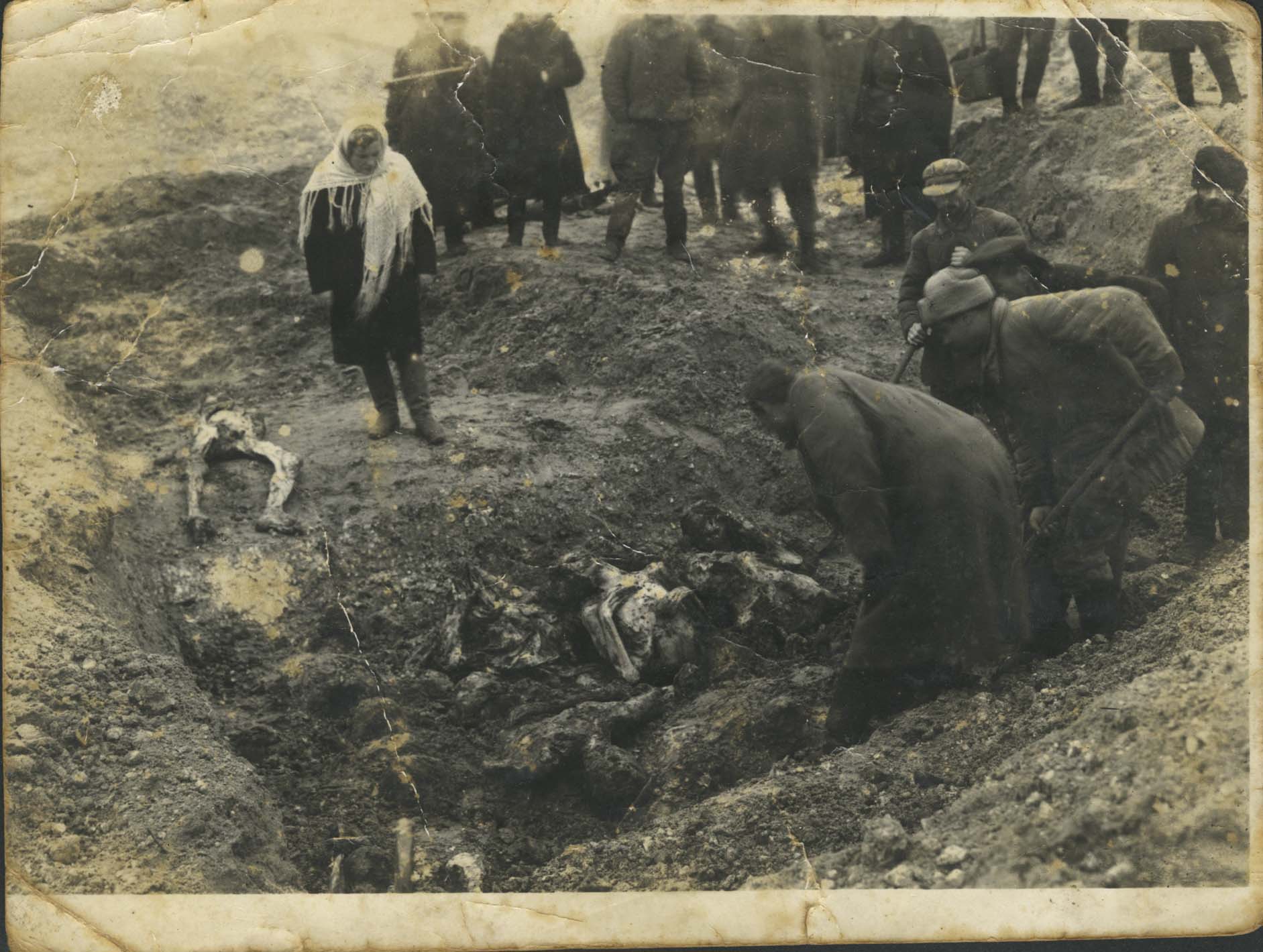 The opening of the mass grave near the village of Hranówka